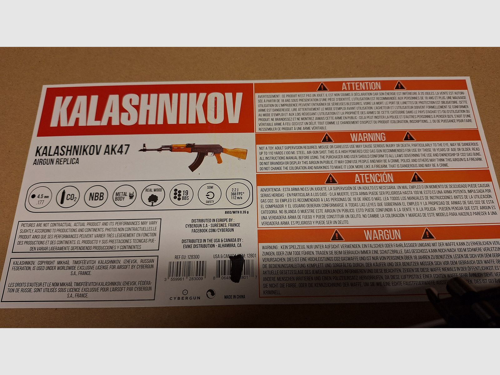 Kalashnikov AK47 G.S.G. Co2-Luftgewehr 4,5 mm-NEU!