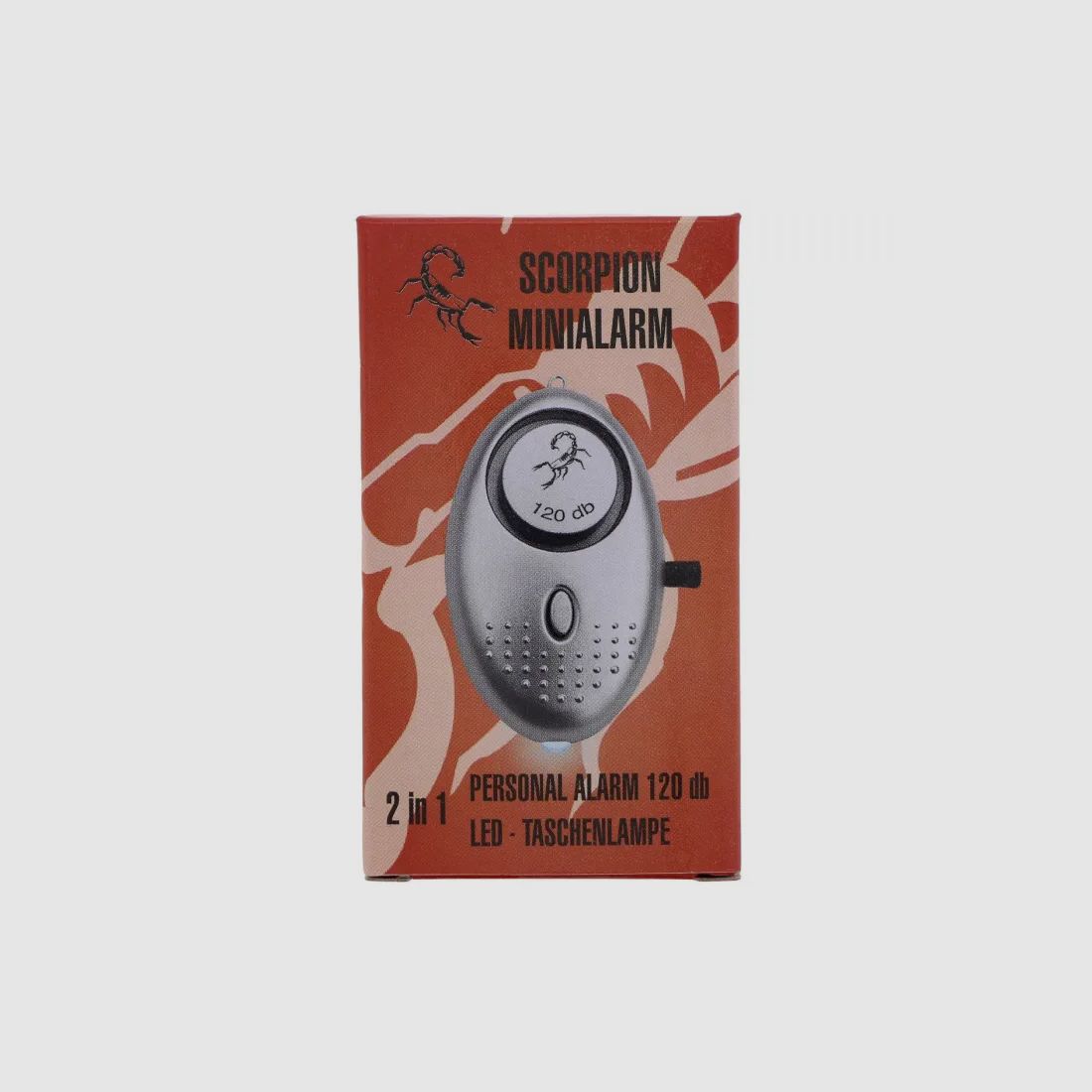 Scorpion personal alarm 120 db silver