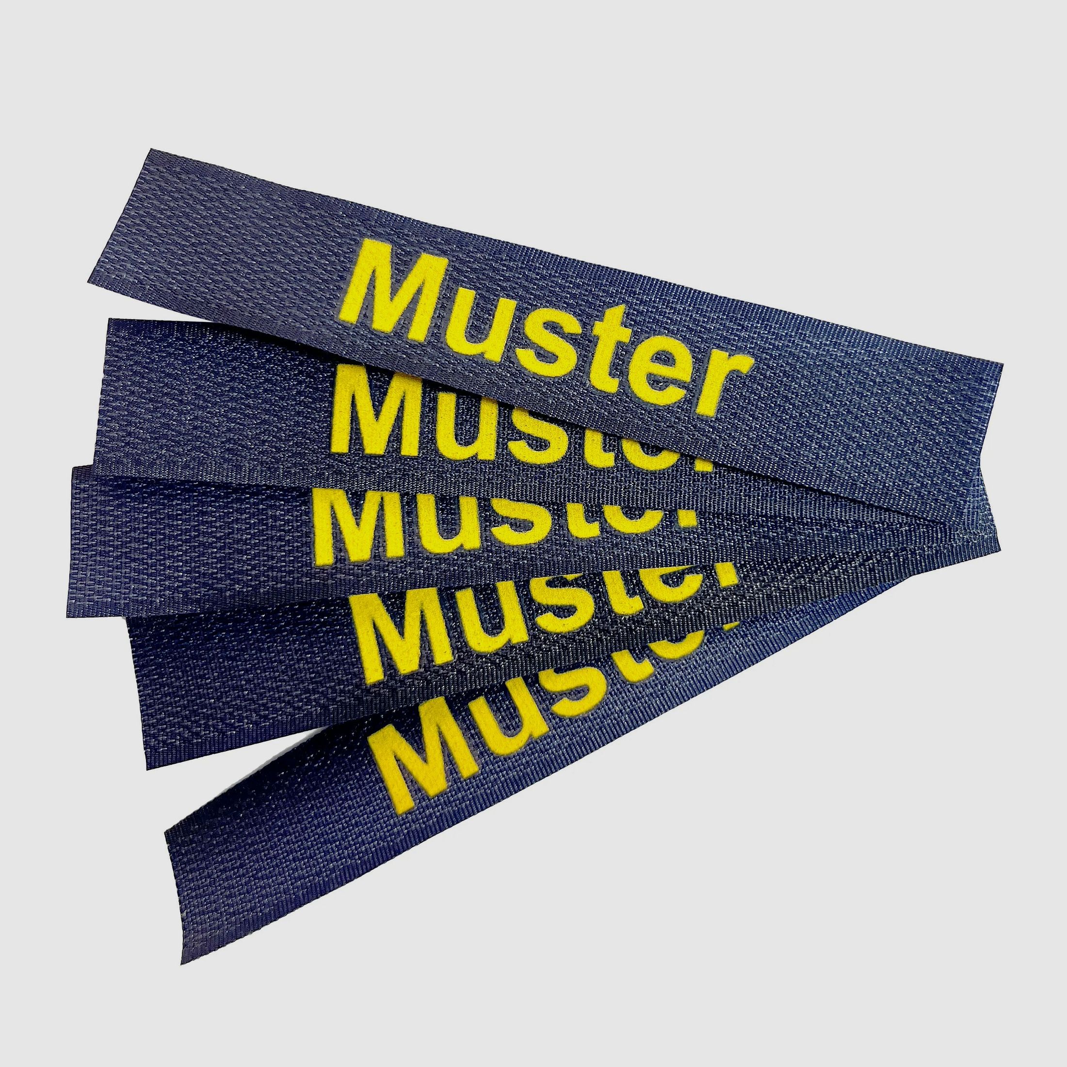 ASMC Namensbänder 5er Set Navy Gold