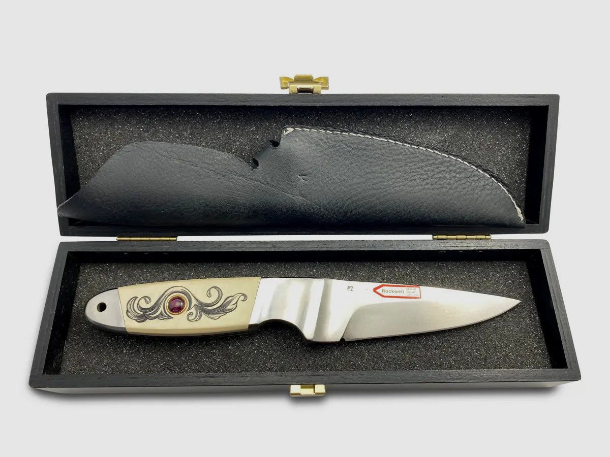 PUMA unicum "ruby" hunting knife with embedded ruby