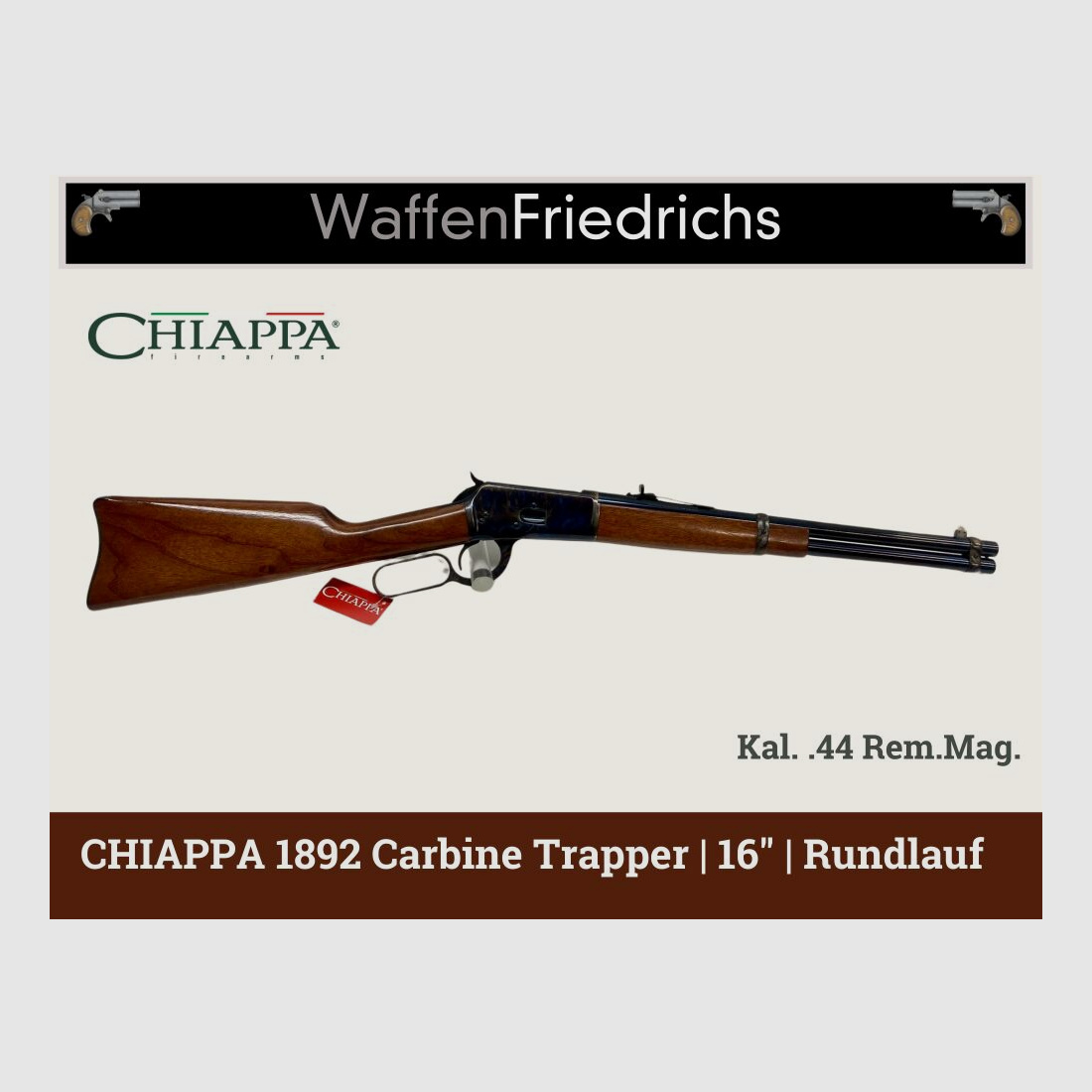 CHIAPPA 1892 Carbine Trapper 16"|UHR Underlever Repeating Rifle | Weapons Friedrichs