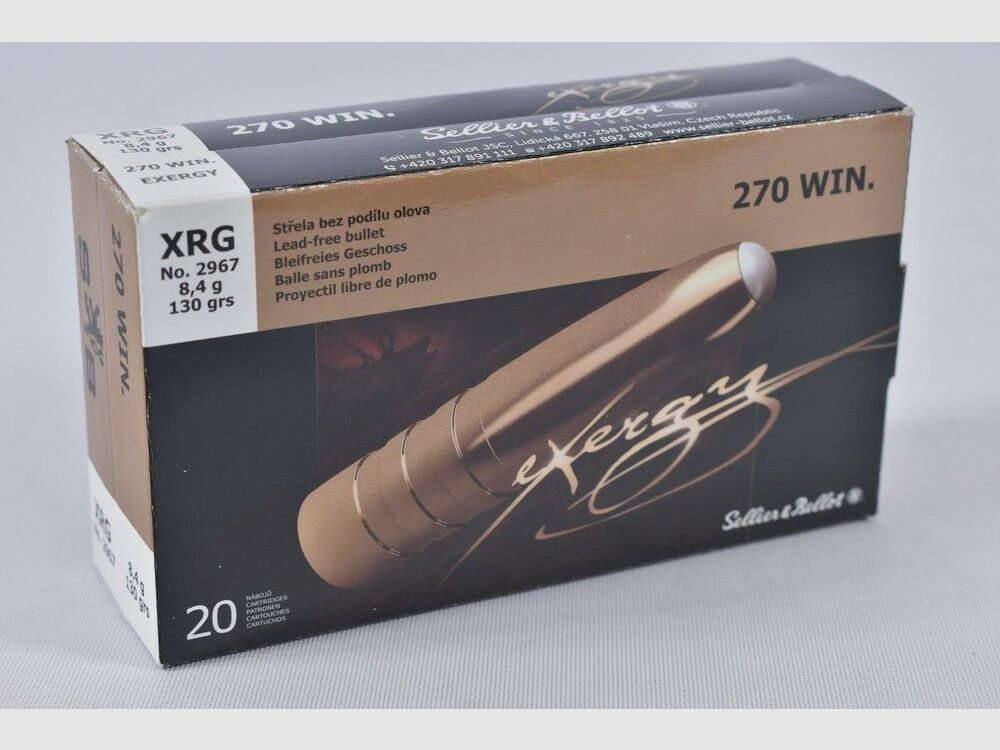 Sellier & Bellot 130grs XRG 20PCS .270Win