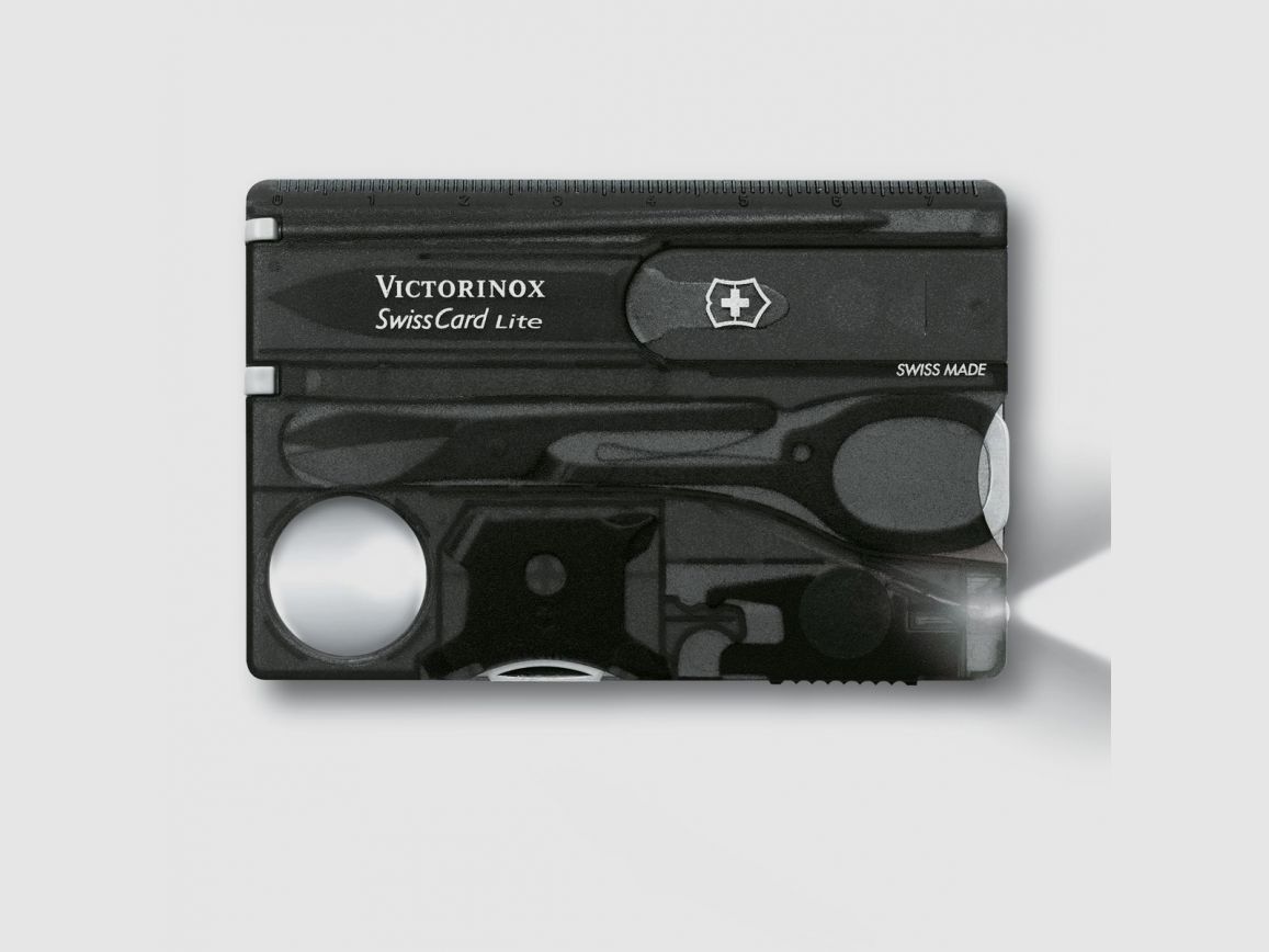 Victorinox SwissCard Lite 0.7333.T3 card knife Black with LED, image 1 of 3