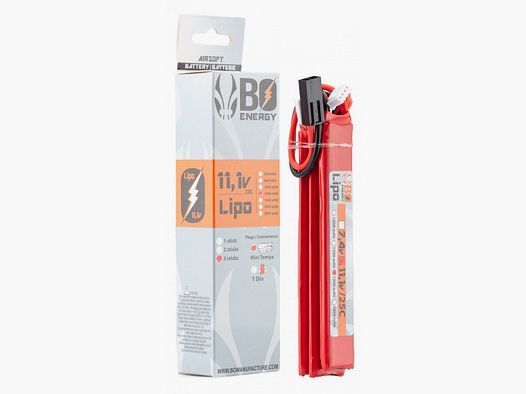 3 LiPo batteries 3S 11.1V 1300mAh 25C T-DEAN