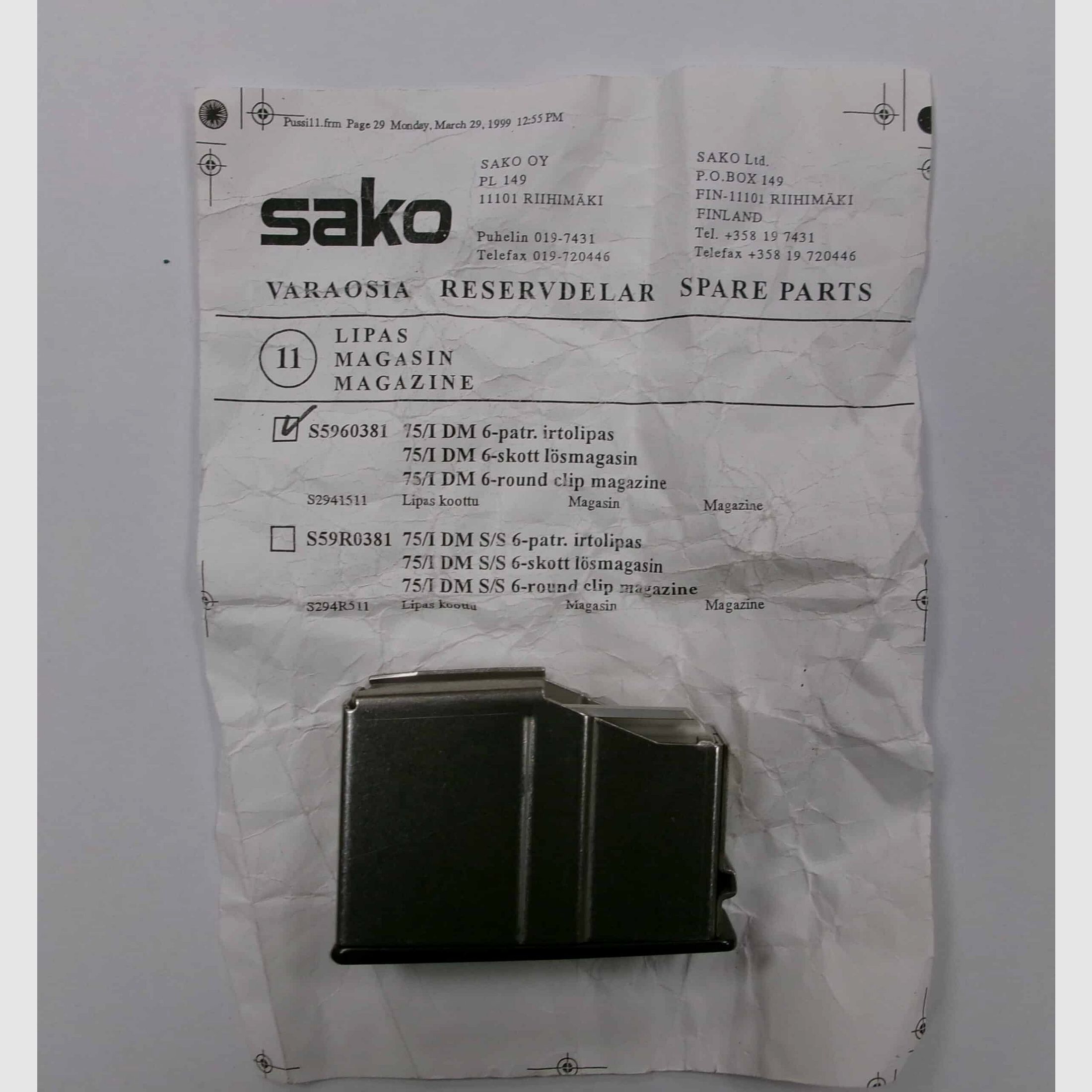 Magazine SAKO 75 Kal. .223 R.