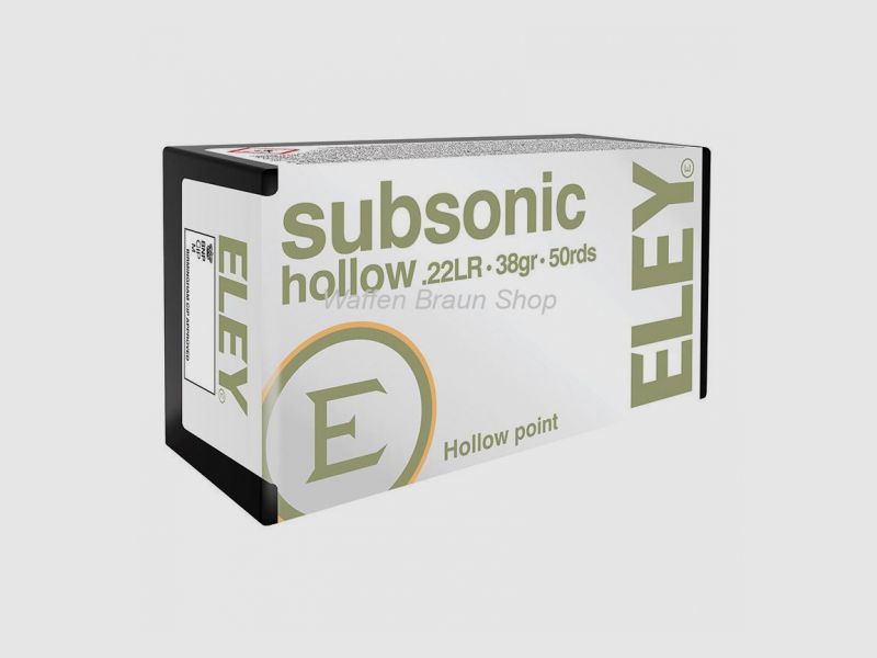 ELEY SUBS.HOHLSP.X-TRA+ .22lr 50 Stück