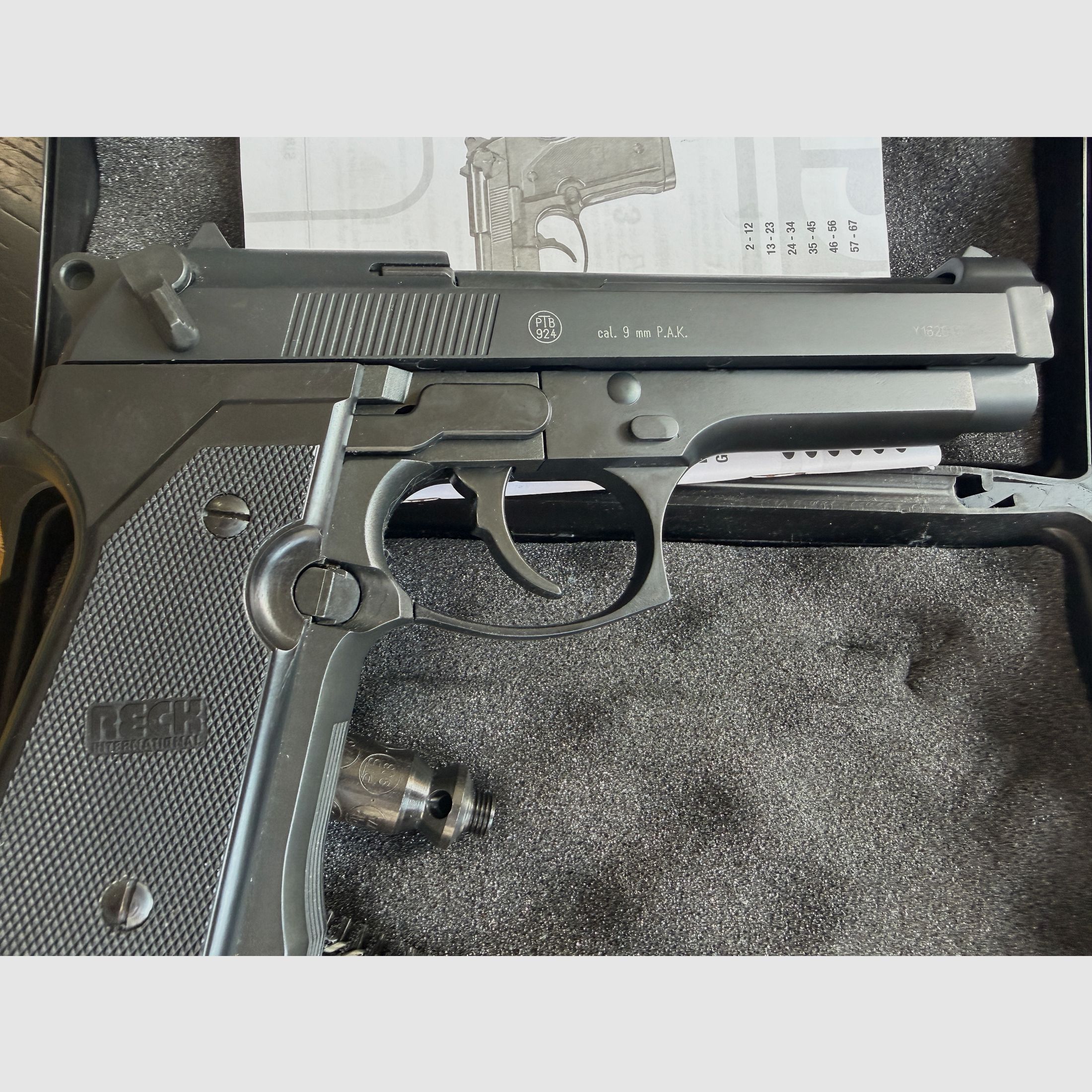 Reck Miami mod 92 F Gas Signal 9 mm top Zustand mit viel Zubehör 