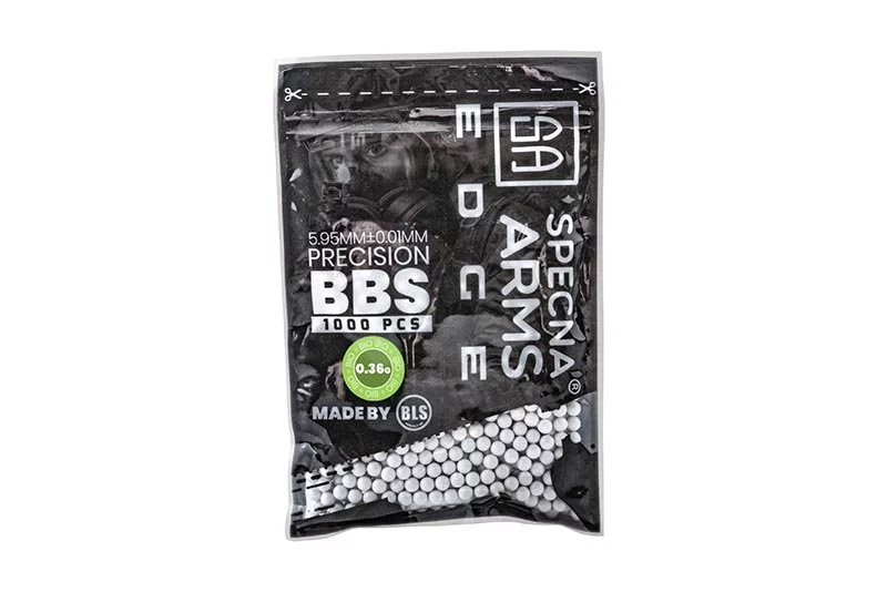 Precision airsoft BBs Specna Arms EDGE BIO 0.36 g – 1000 pcs – white, image 2 of 2
