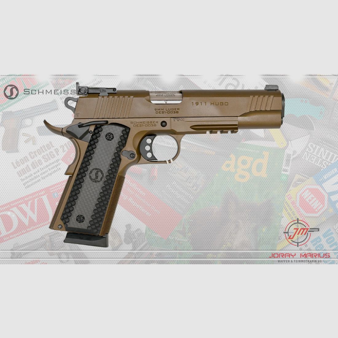 Schmeisser 1911 Hugo 9mm Para 5″ Bronze, Bild 1 von 2