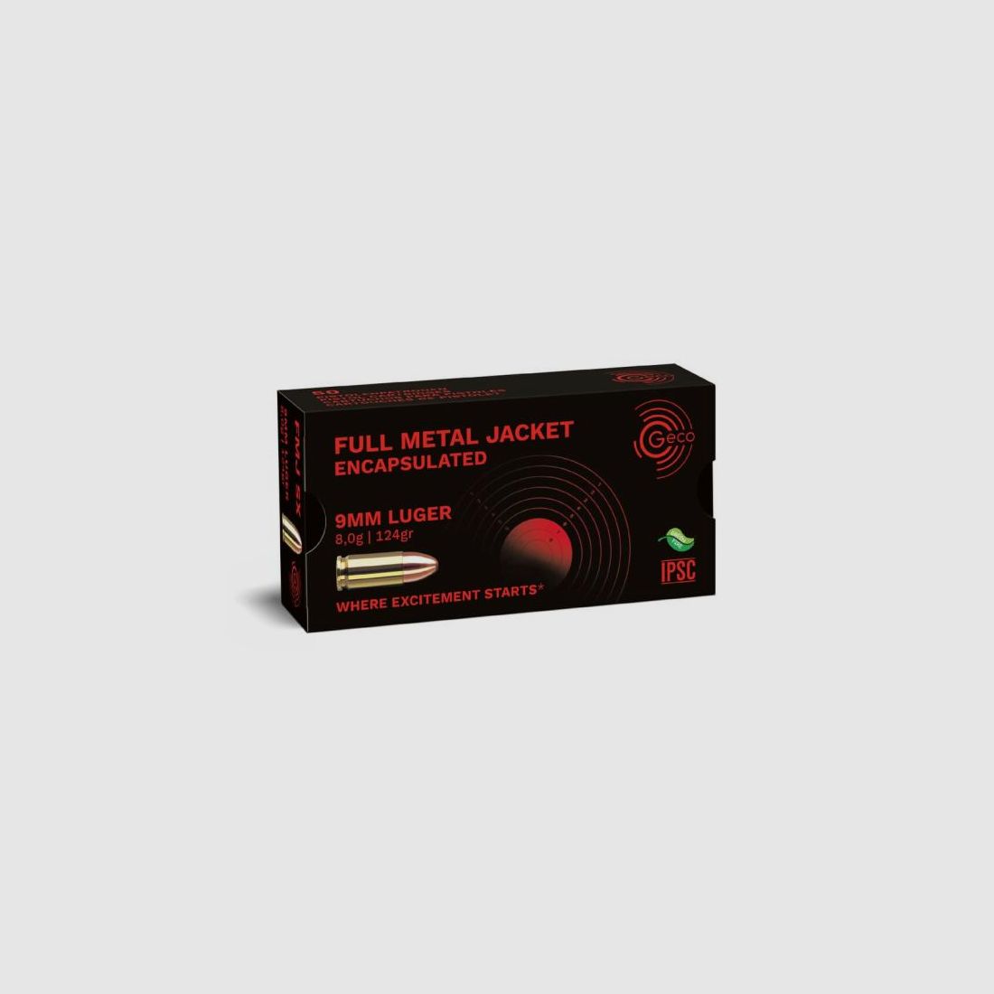 GECO Pistolenmunition 9mmLuger VMR SX /SINTOX 50 Stk  124grs/8,0g