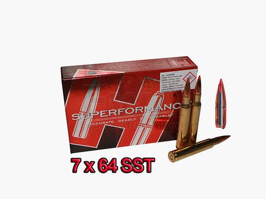 Patronen 7X64 SPF SST (Super Shock Tipped) 162grs. - Hornady