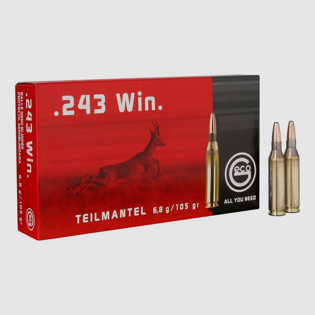 Cartouches de fusil Geco .243 Win.