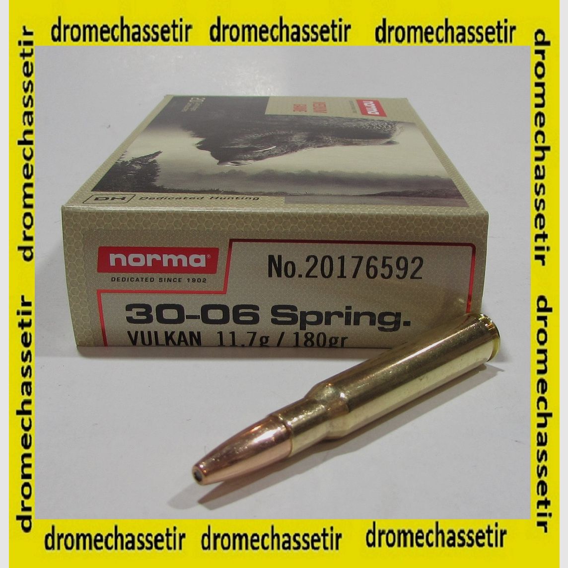 Box mit 20 Patronen im Kaliber 30-06 Norma Vulkan 180 grains