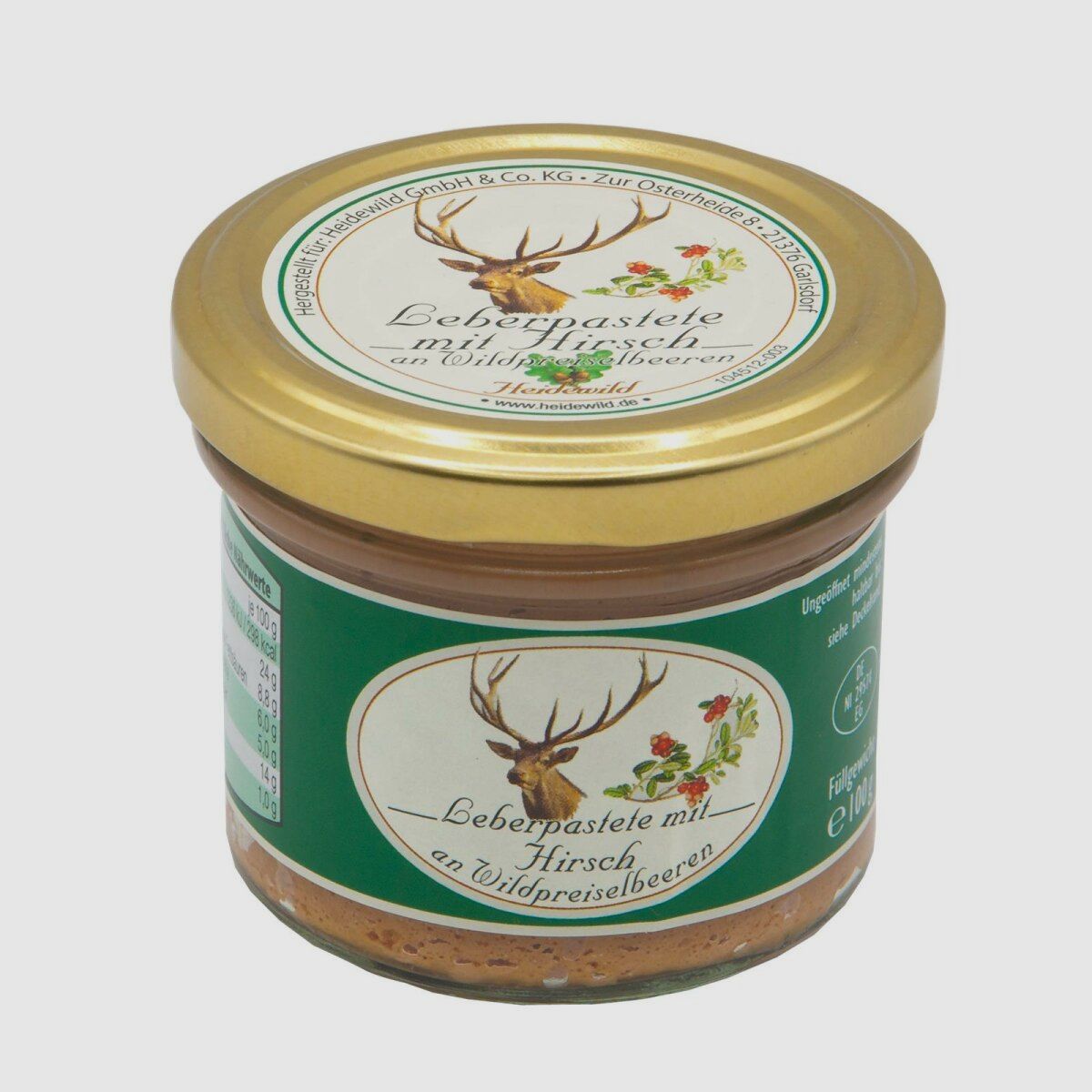 Heidewild Leberpastete mit Hirsch an Wildpreiselbeeren