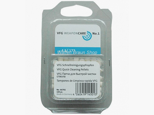 VFG-Schnellreinigungspfropfen, No. 66792, Kal. 4,5 mm