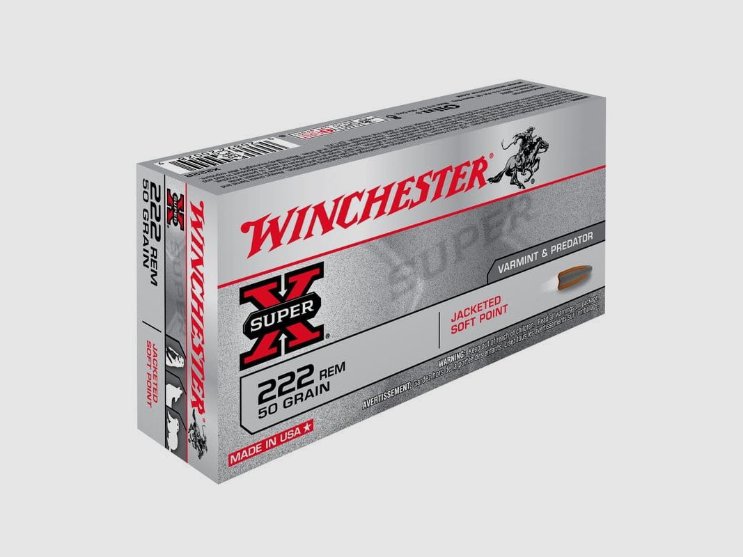 Winchester .222 Rem. Super X Pointed Soft Point 50 grs. 20 pcs.
