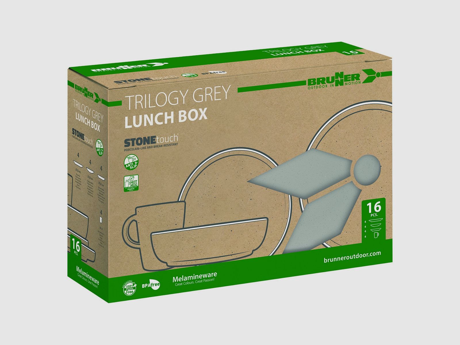 Lunchbox Set Trilogy Grey, 16-piece, image 3 of 5