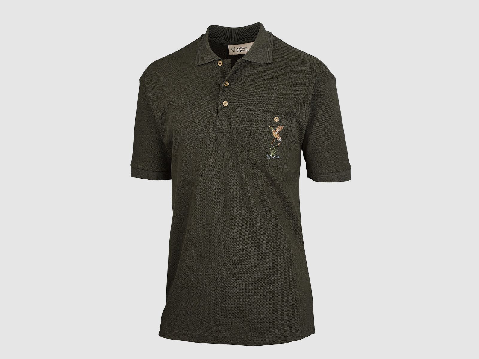 Hubertus Herren-Poloshirt Fliegende Enten