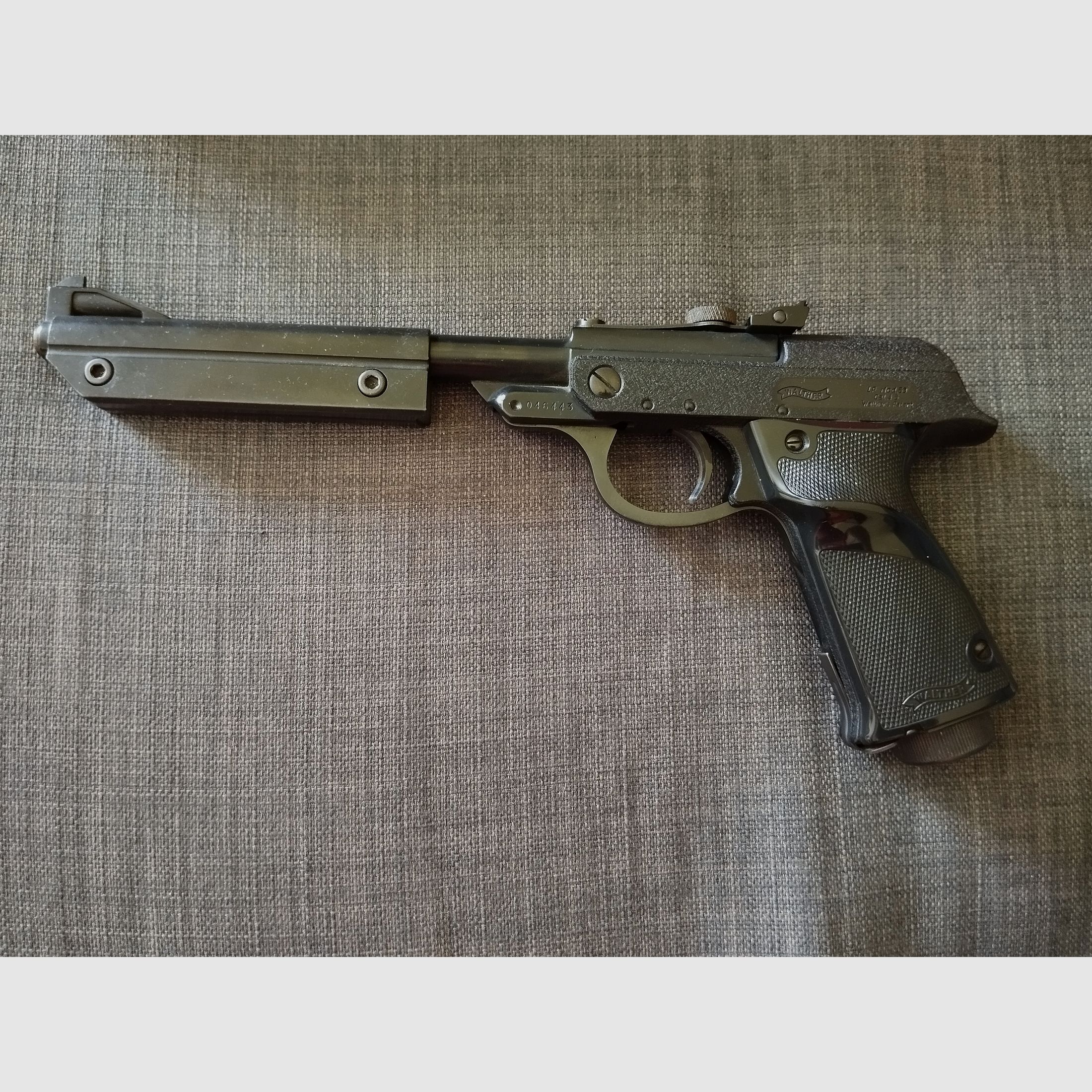 Walther LP Mod. 53 Kal. 4,5mm zwart zeer goede staat in de originele doos + accessoires