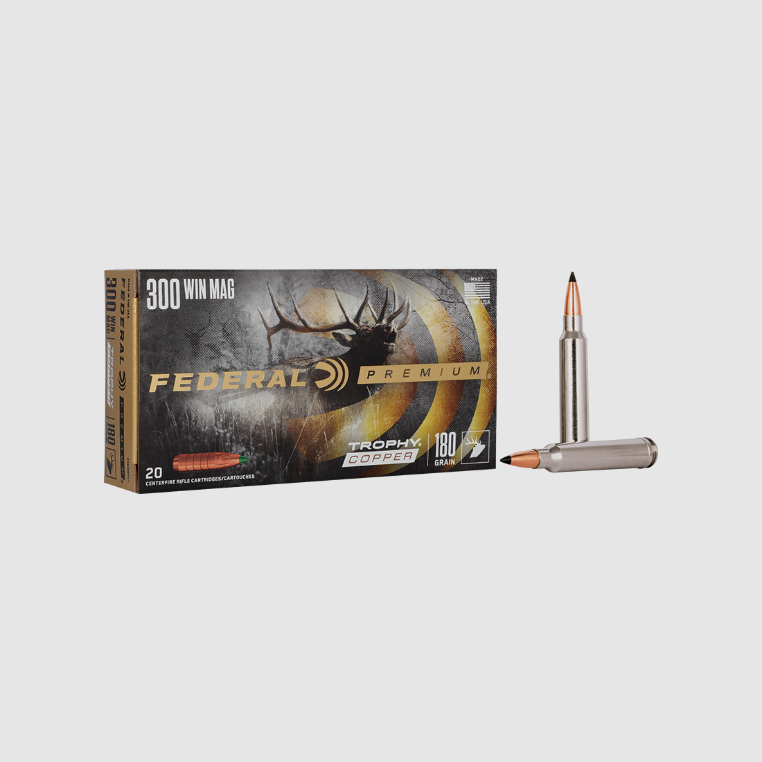 Patronen Federal Premium Geschoss Trophy Copper Kaliber 300 Win Mag, Bild 4 von 8