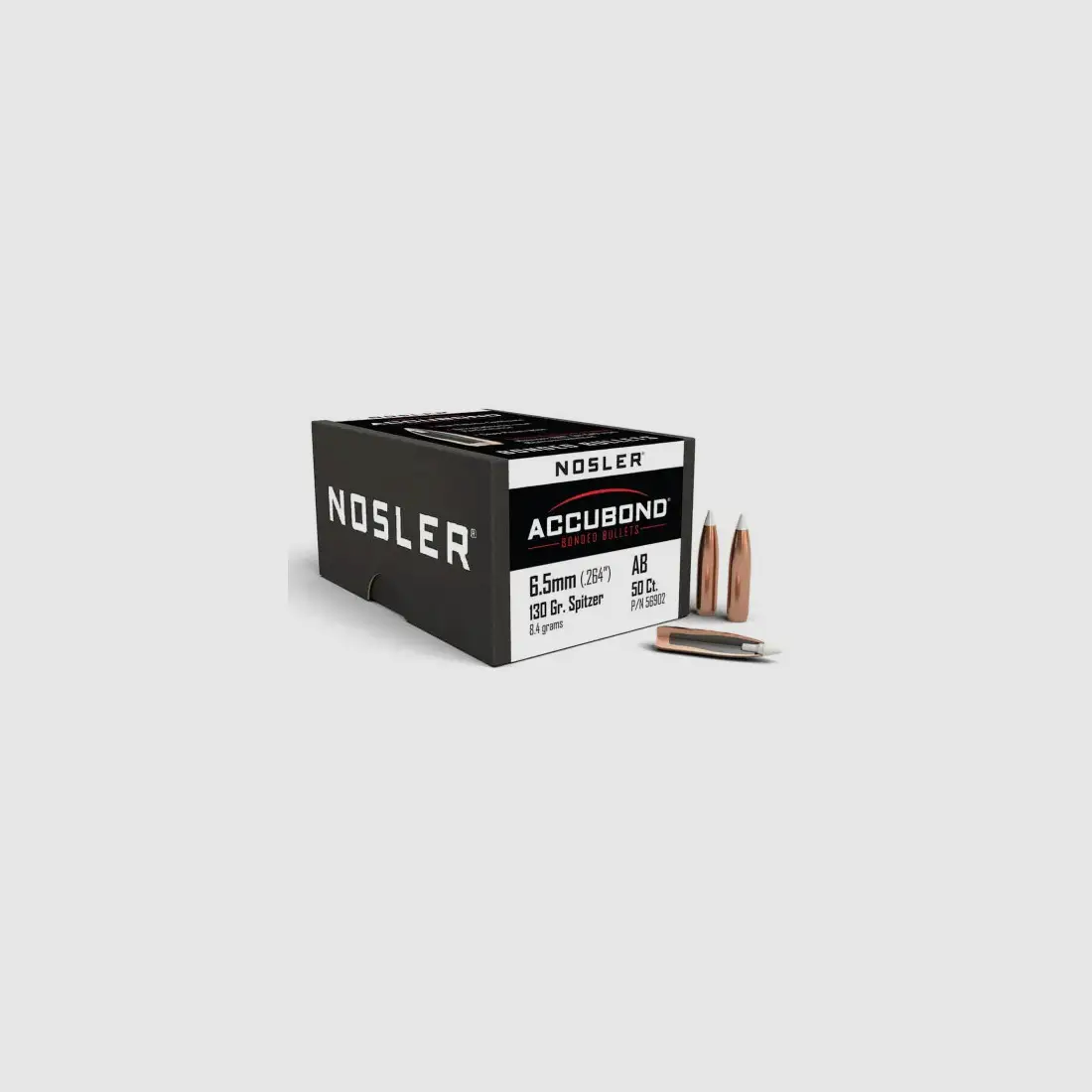 Geschosse Nosler AccuBond 6,5mm, dia .264, 130grs, Bild 1 von 3