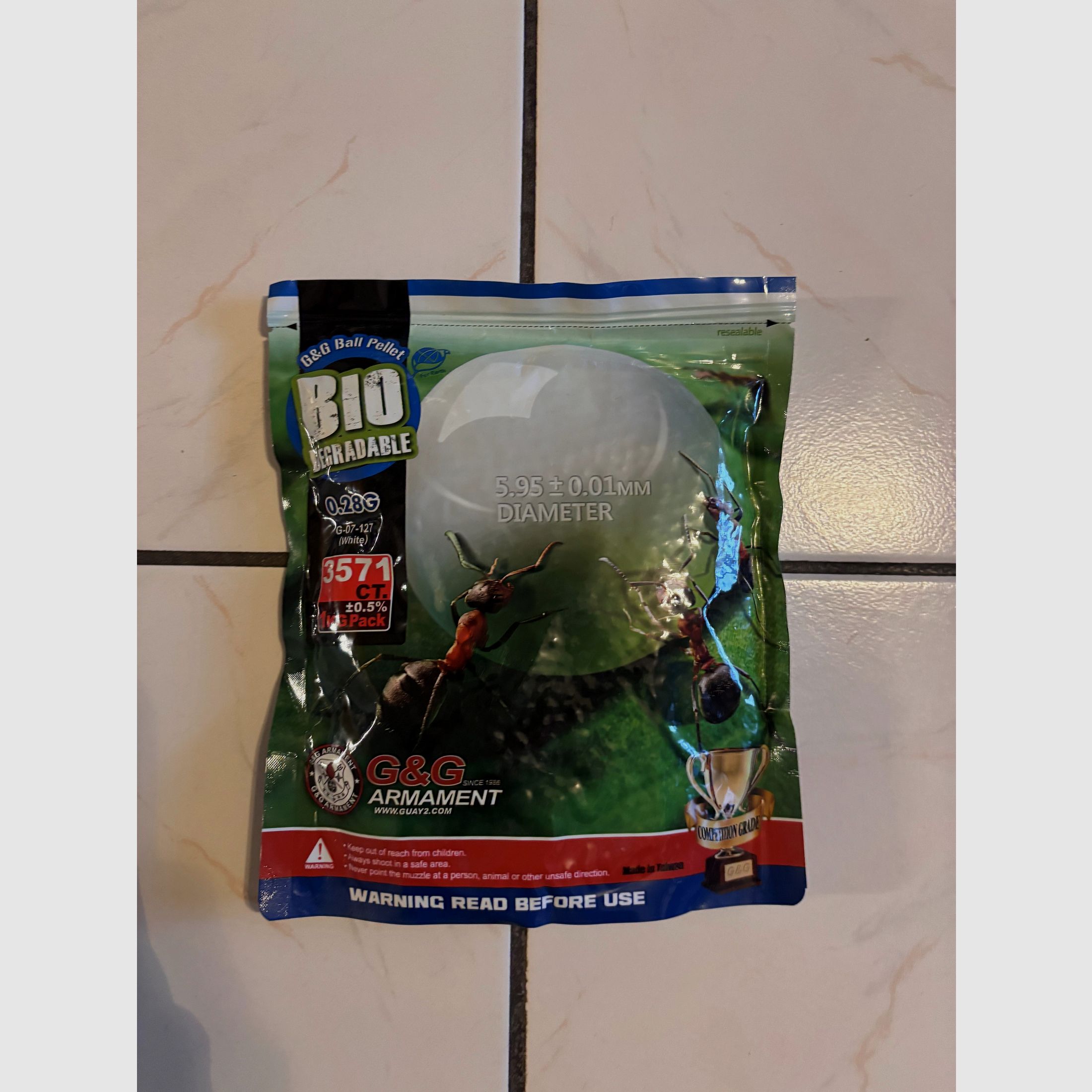 3x G&G Airsoft Bio BBS 0,28g 6mm 1kg Packung
