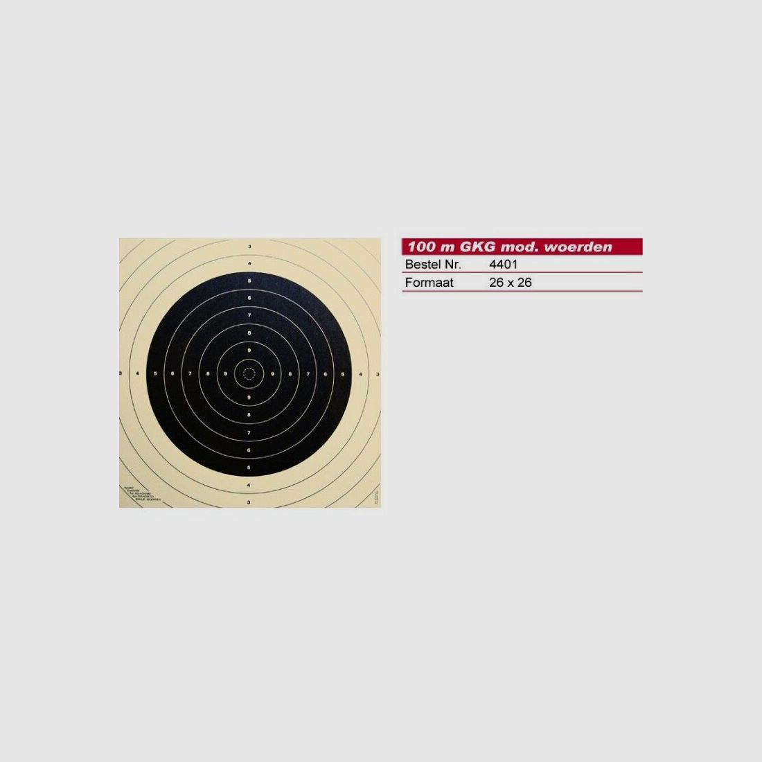 Schmid Woerden target 26x26 cm 100 m #4401 / 250 pcs, image 4 of 4