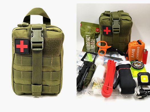 IFAK First Aid Kit Hochwertiges Outdoor Set Erste Hilfe Tasche Notfall-Trauma-Kit Verband Molle