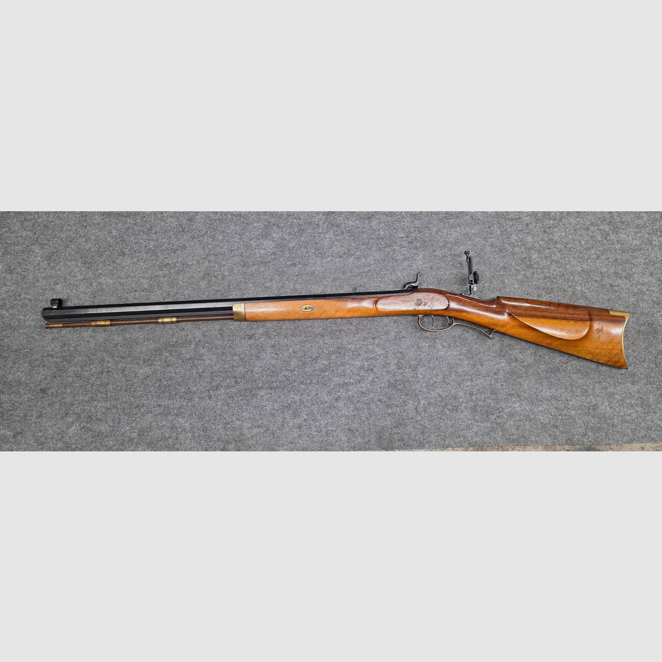 Vorderlader Perkussionsbüchse MAV Made in Italy Mod. Hawken Rifle Kaliber .45 Vorderlader Perkussion mit Diopter