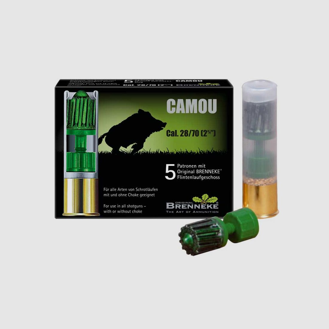 Brenneke Camou .28/70 18,3g 5 patronen