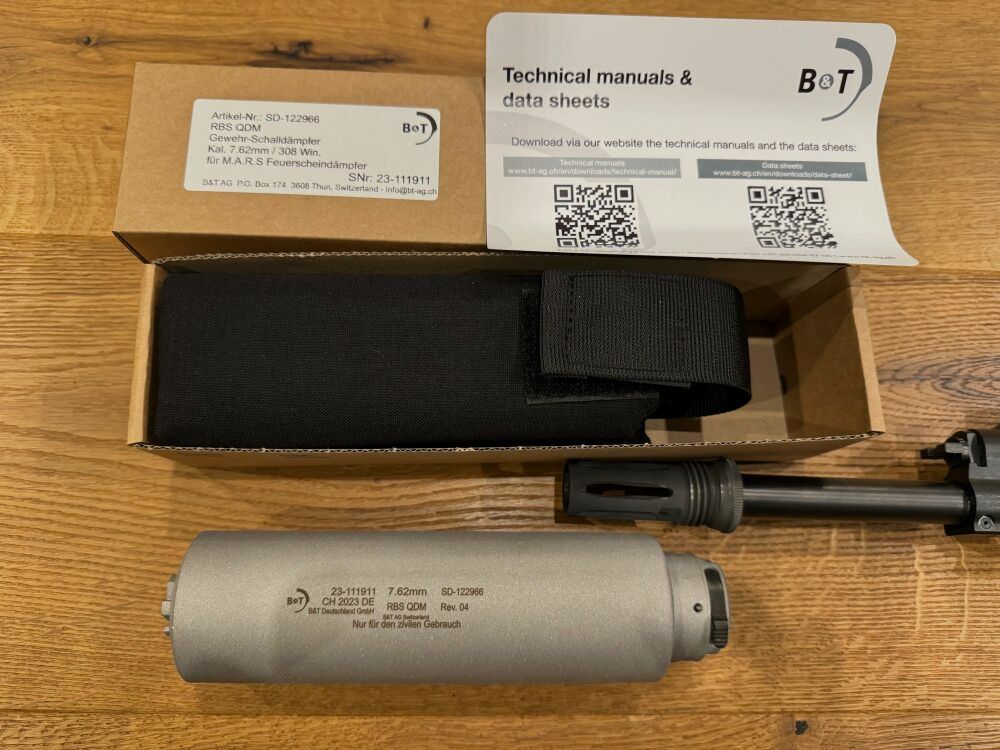 Brügger & Thomet B&T silenciador RBS QDM con interfaz M.A.R.S.