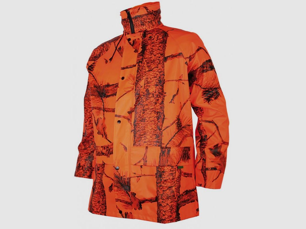 Treeland Regenjacke Camo PU Orange Camouflage