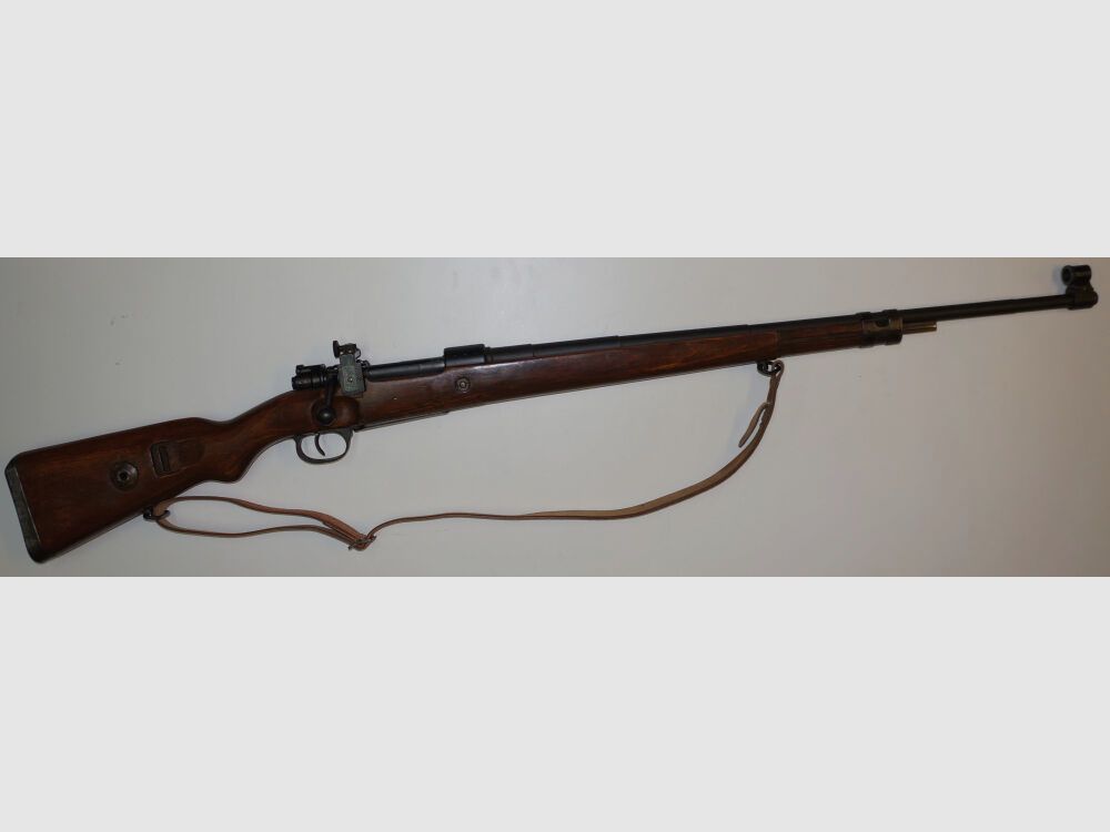 Mauser Werke Oberndorf a.N. Repeating rifle, match rifle byf42 Mauser K98k with long match barrel and diopter, front tunnel 6.5x55SE