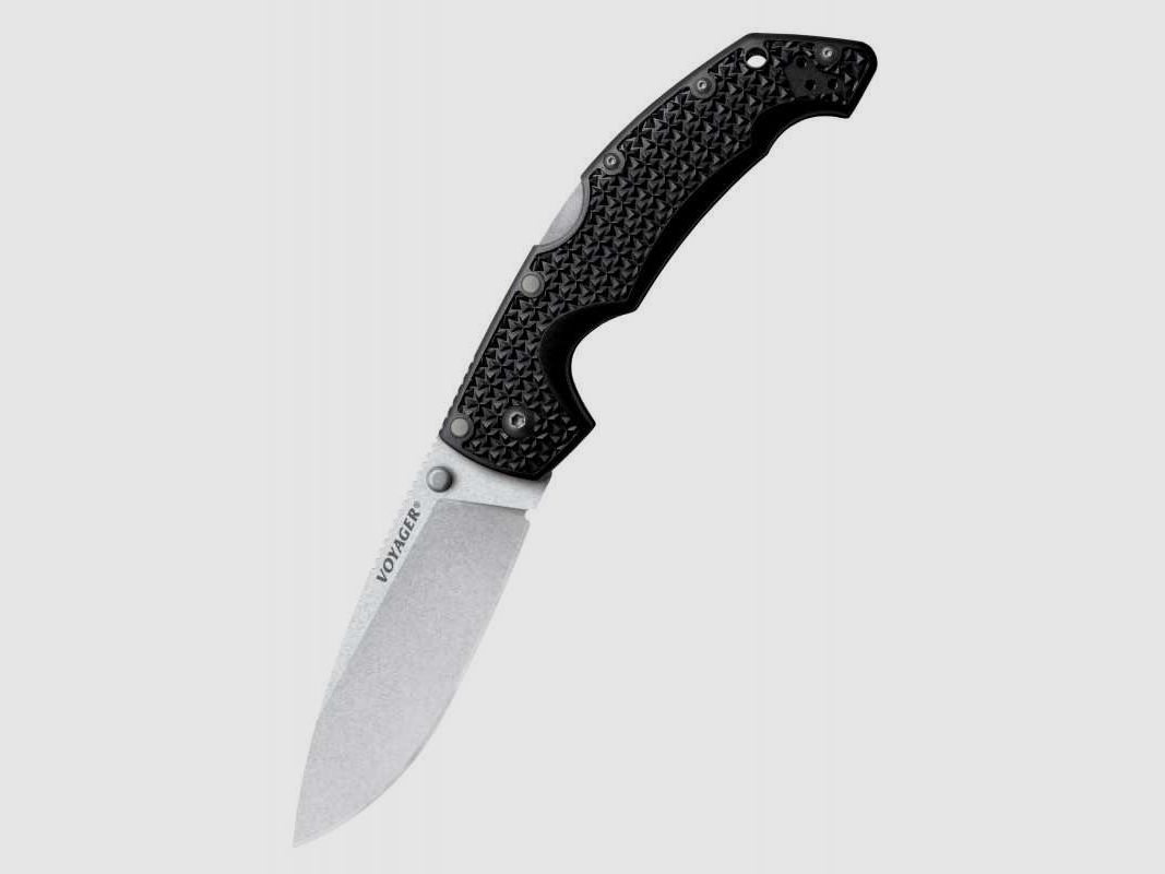 Cold Steel Voyager Large Taschenmesser, Drop Point, Glatte Schneide, AUS 10A