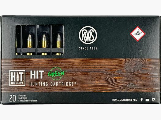 RWS cartouche de chasse HIT .223 Rem 40grs / 2,6g