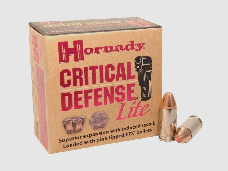 Hornady Critical Defense Lite 9mm Luger 100GR FTX 25 cartridges