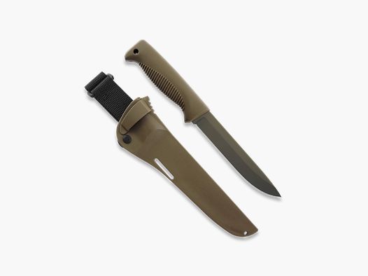 Peltonen Knives M95 Ranger Puukko Sissipuukko FJP060 Cerakote FDE Beschichtung Kunststoffscheide braun FDE
