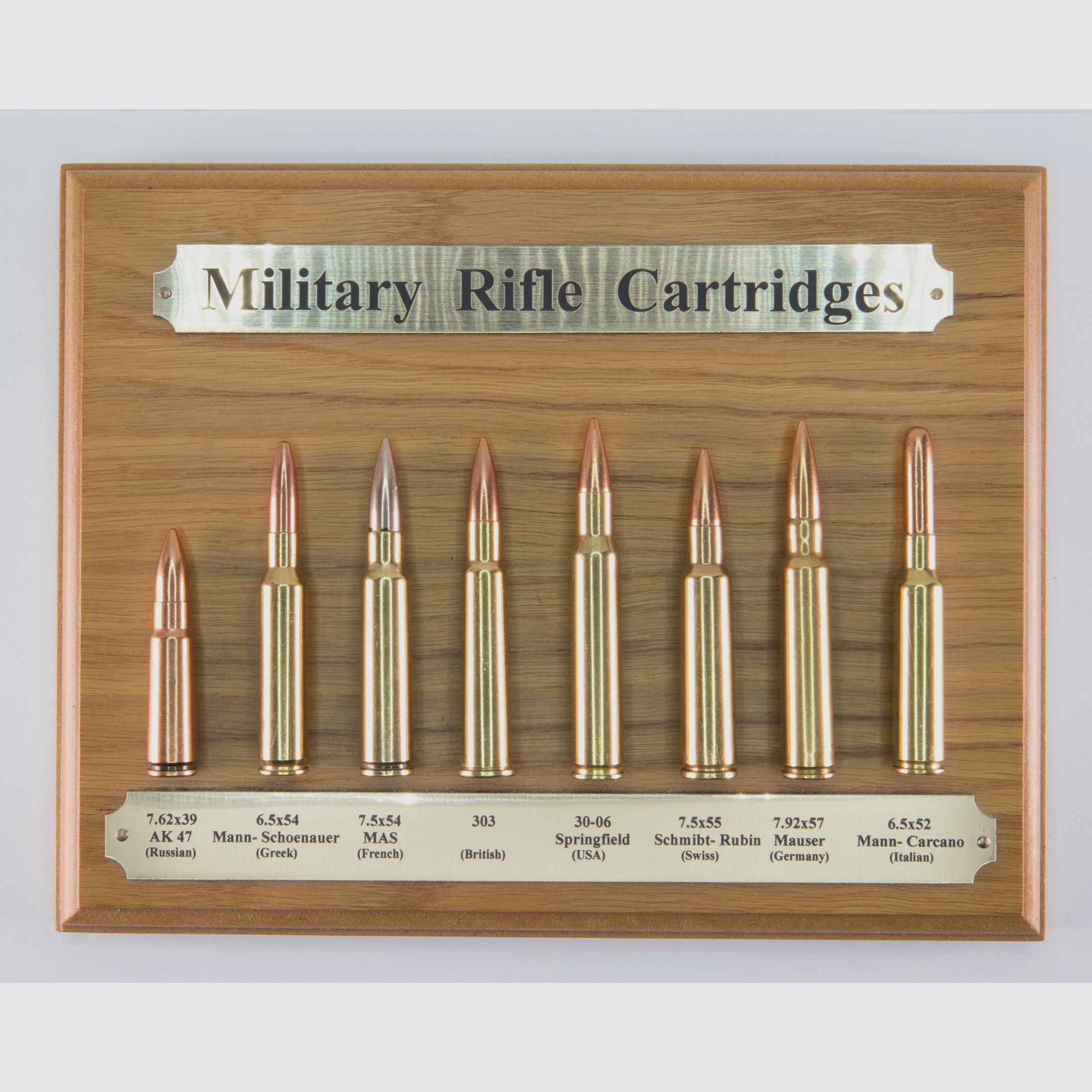 Espositore decorativo per cartucce militari