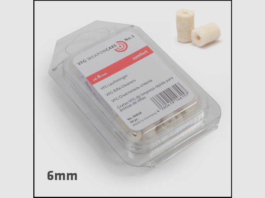 VFG Cleaning Felts COMFORT cal. 6mm – 500 pcs., image 2 of 2