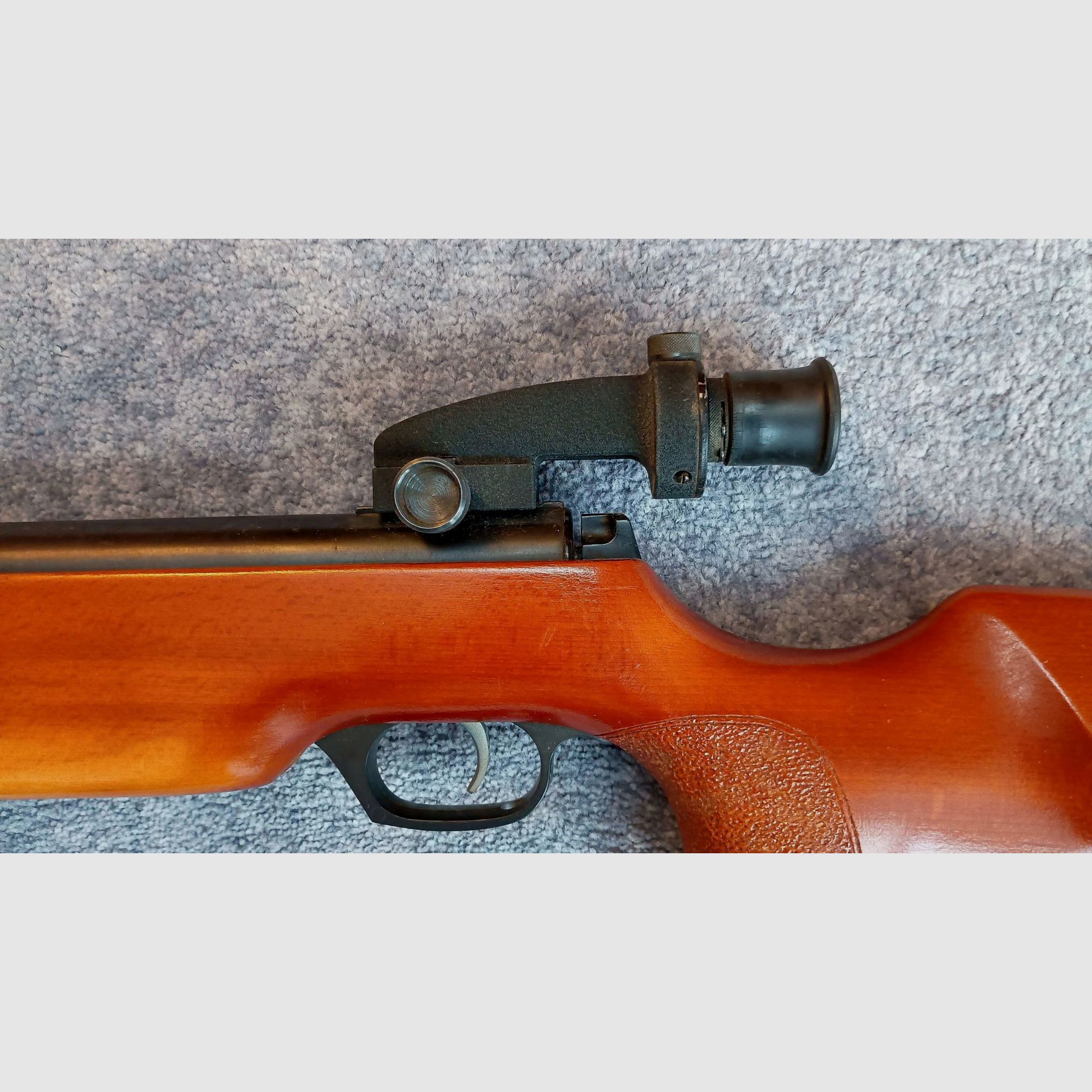 Air rifle "Klicker" from GDR production late 70s / early 80s, "Model 303 -Super", cal. 4.5 mm Diabolo, used