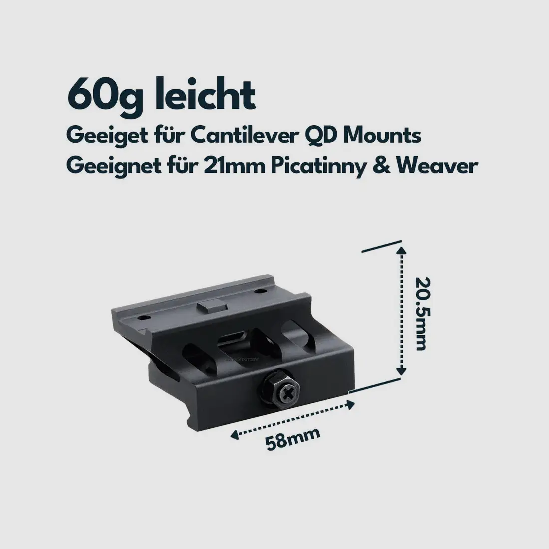 Vector Optics MAV-QD10 QD-Riser – 20,5 mm Picatinny, Bild 2 von 4