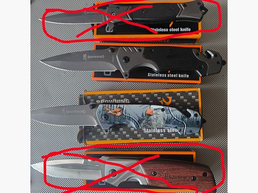 ⚠️ Achtung Sammlungs Auflösung!! Zwei Klapp Messer im BROWNING Design (Kein Original US-BROWNING)!! ) Unbenutzt & Kratzer Frei,absolut Neuwertig!! ⚠️ Versandkosten Frei!! ! 