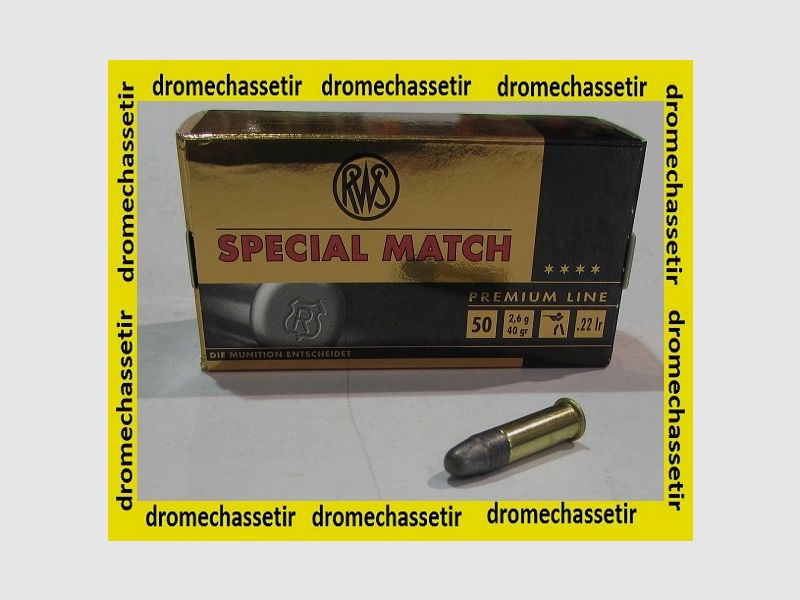 boite de 50 cartouches RWS Special Match, cal 22lr, 40 grains