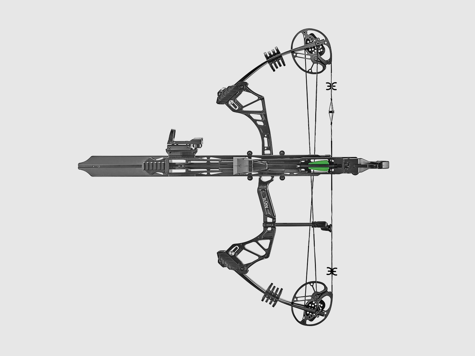 Whipshot compound bow with magazine
