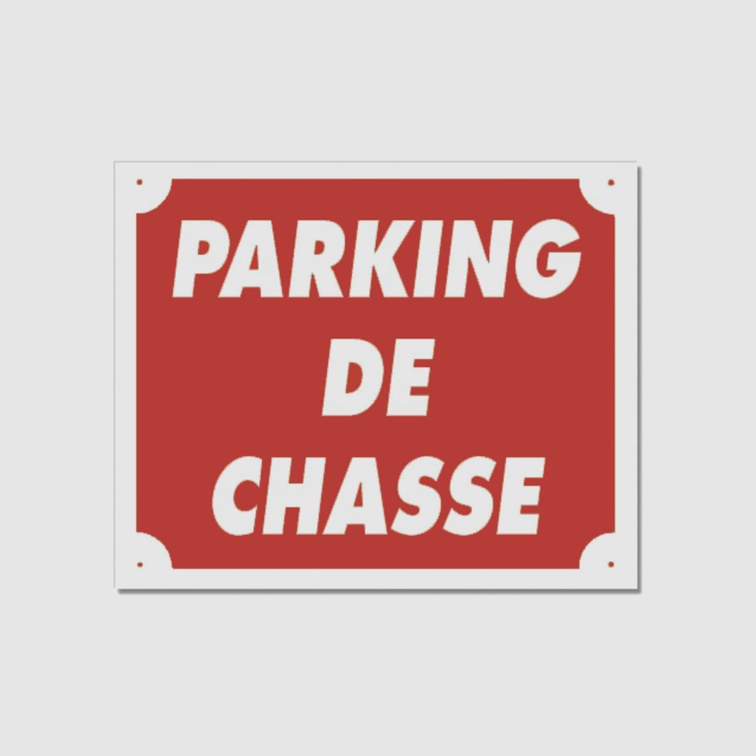 PARKING-SCHILD JAGD ROT AKYLUX 30CM X 25CM