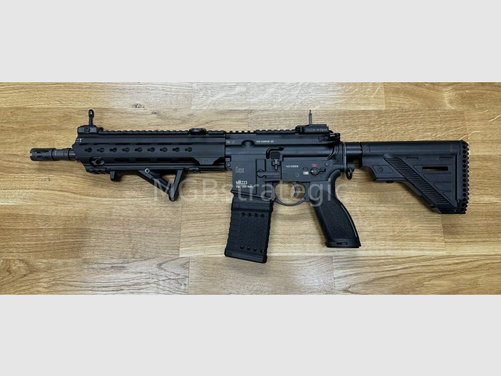 Heckler & Koch MR223 A3 Slim-Line 11" loop - semi-automatisch geweer .223Rem inclusief geluiddemper ASE UTRA Dual 556-Short-QM2 Gen2 Cerakote - civiele versie HK416 / G95K / G38 / met upgrades