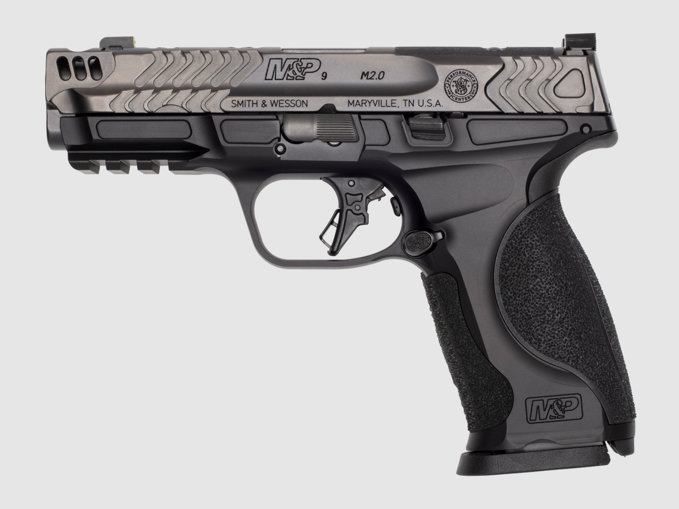 Smith & Wesson PC M&P 9 M2.0 Metal Carry Comp Optic Ready ohne Daumensicherung Schwarz/Grau 9mm Luger 4,22 Zoll 17 Schuss SF, Bild 1 von 6