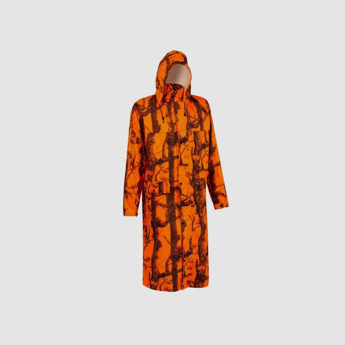 Langer wasserdichter Polyurethan-Mantel orange Camouflage Blaze M bis 4XL, Bild 5 von 11