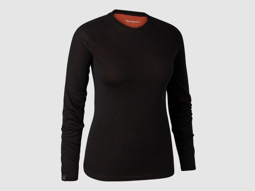 Deerhunter Lady Quinn Merino camiseta interior Negro roble