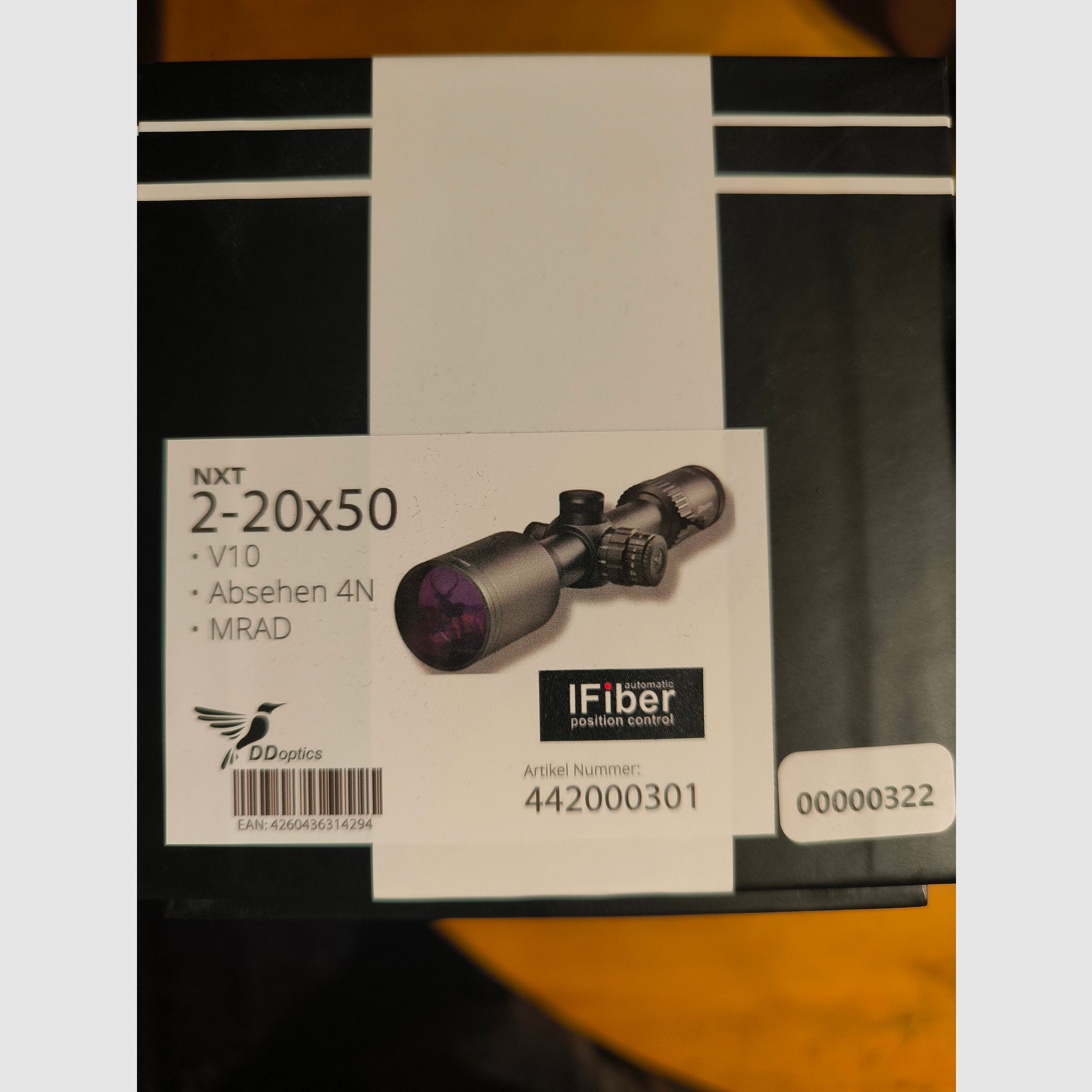 DDoptics NXT 2-20x50 avec IFiber